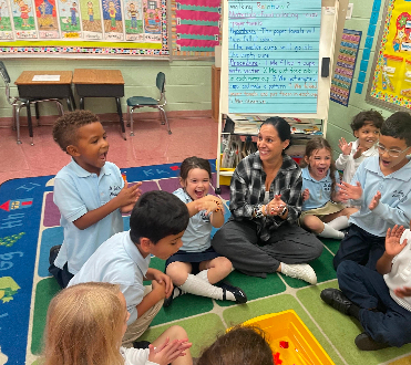 K and 1st sing and clap
